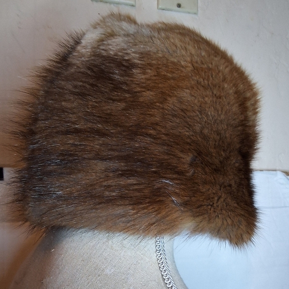 Vintage Muskrat Mid Century Ear Flap Unisex Fur Winter Hat main image 10